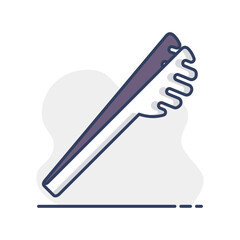 Obraz premium Spaghetti tongs vector icon. Kitchen appliances