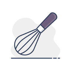 Balloon whisk for mixing and whisking vector icon