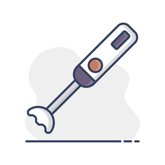Hand blender vector icon. Kitchen appliance