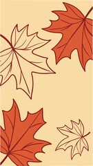 Autumnal maple leaf arrangement with transparency for versatile creative design projects