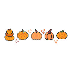 autumn design retro pixel art