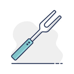 Bbq fork vector icon. Kitchen appliance