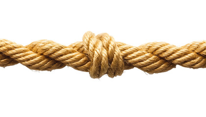 golden rope isolated on white background