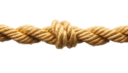 golden rope isolated on white background