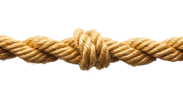 golden rope isolated on white background