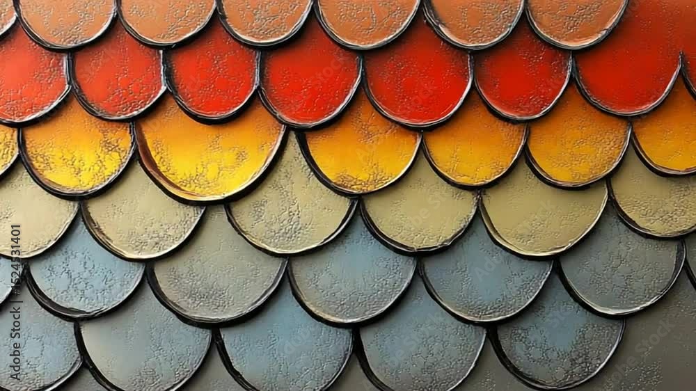 Poster dynamic scaled texture animation: abstract geometric pattern with gradient colors