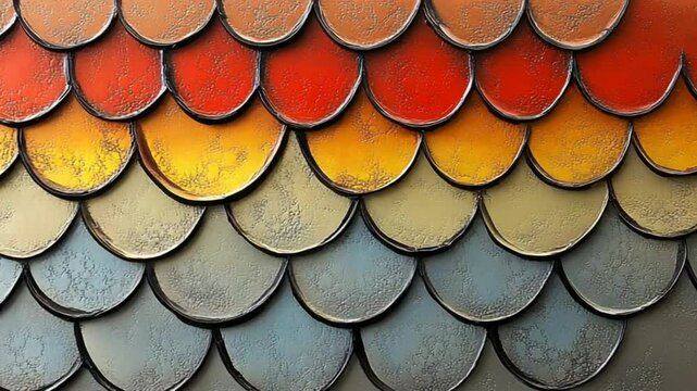 Dynamic Scaled Texture Animation: Abstract Geometric Pattern with Gradient Colors