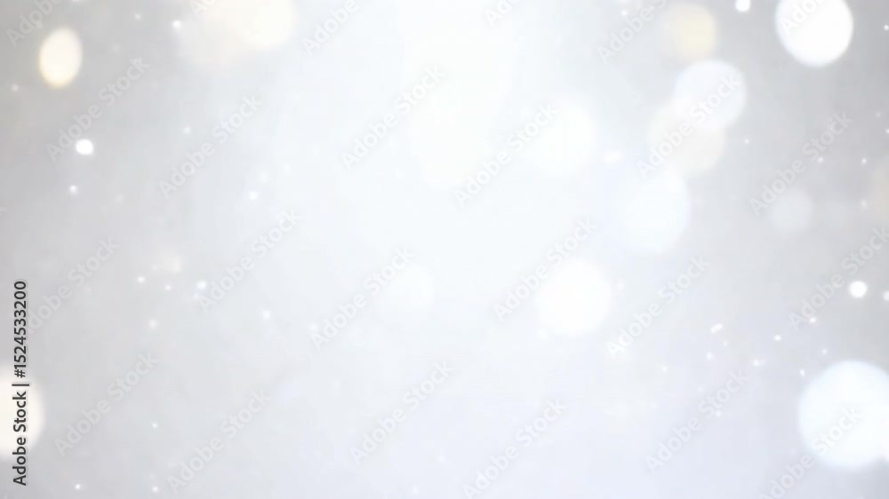 Poster soft dreamy background with blurred white and light gray bokeh circles, creating ethereal atmosphere
