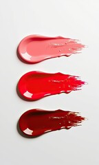 Fototapeta premium Colorful Swatches of Paint on White Surface