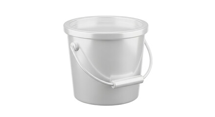 Gleaming white container on a black background