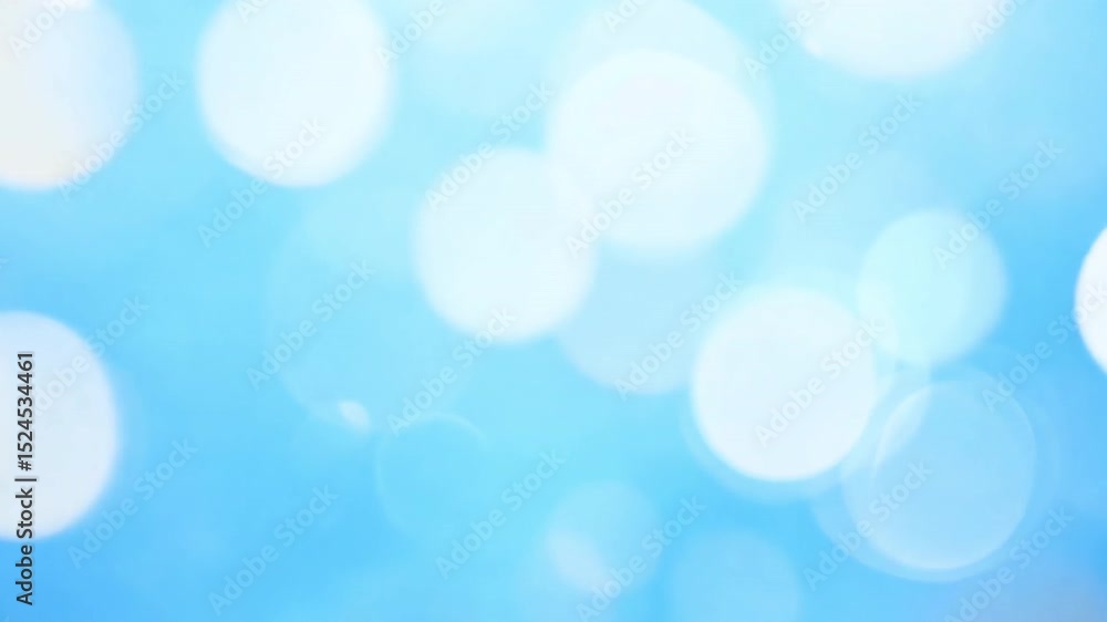 Poster serene blue background with soft, blurred bokeh lights creates calming atmosphere, perfect for vario
