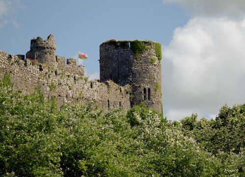 ruins of castle in wales UK