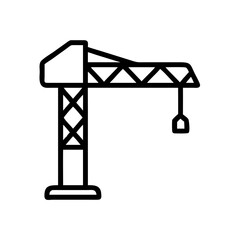 Vector illustration of a construction crane, simple design for engineering and construction themes

