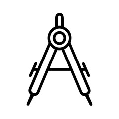 Vector illustration of a compass, simple design for education and engineering themes
