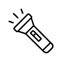 Vector illustration of a flashlight, simple design for camping and emergency themes