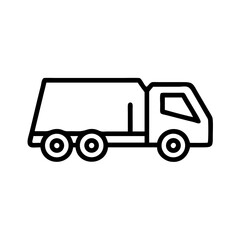 Fototapeta premium Vector illustration of a garbage truck, simple design for waste management and transportation themes 
