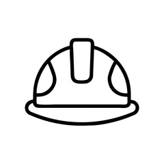 Vector illustration of a hard hat, simple design for construction and safety themes