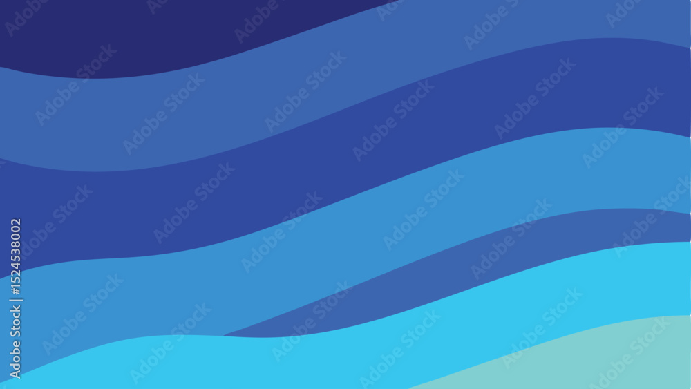 Poster abstract blue waves design suitable for backgrounds and modern design projects