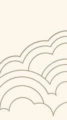 Abstract cloud design with a minimalist aesthetic for modern graphic projects