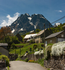 Lescun Village and Pyrenees.
