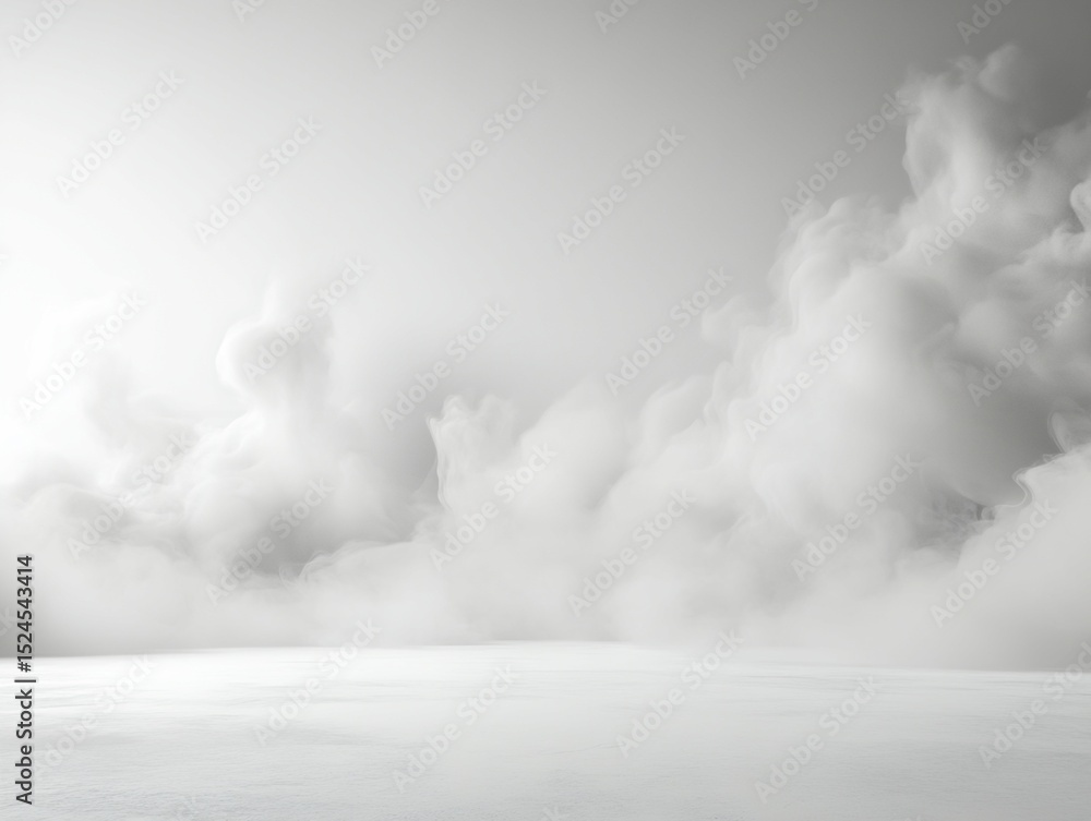 Poster grayscale image of white surface and fog