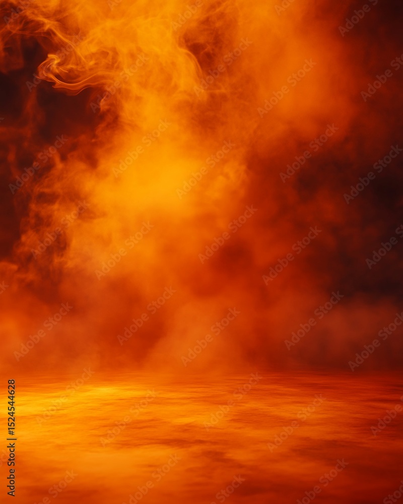 Poster orange and dark red hazy background with flat surface