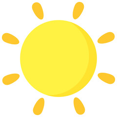 vector illustration yellow sun bright 