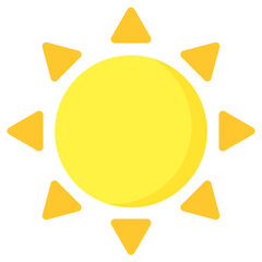 vector illustration yellow sun bright 