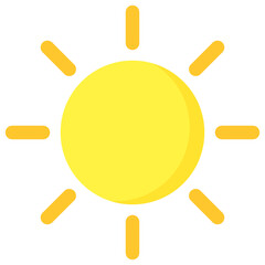 vector illustration yellow sun bright 