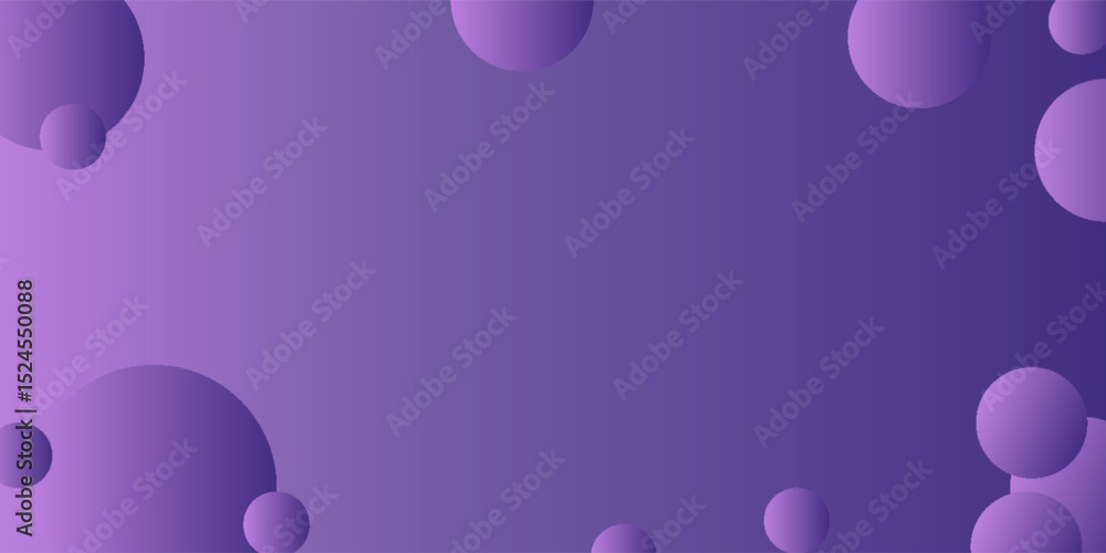 Poster abstract bubbles, gradient background between purple and violet. infinity space with a harmonious bl