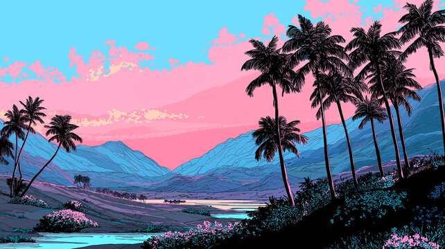 南国の風景画 南国風景なイラスト」のアイデア 400 件