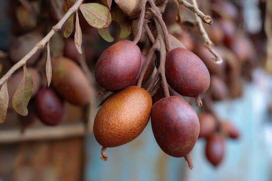 Dried ripe tamarind or imli in India has a sour flavor