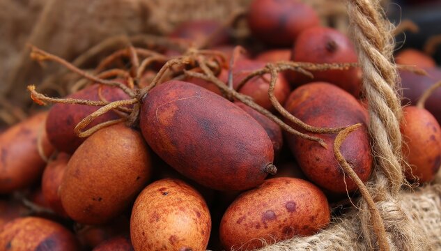 Dried tamarind or imli in India has a sour flavor