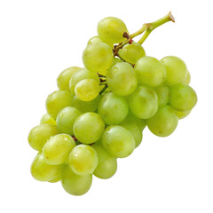 Fresh green grapes glistening with water droplets, showcasing their vibrant color and juicy texture. Perfect for healthy snacking or adding to fruit salads