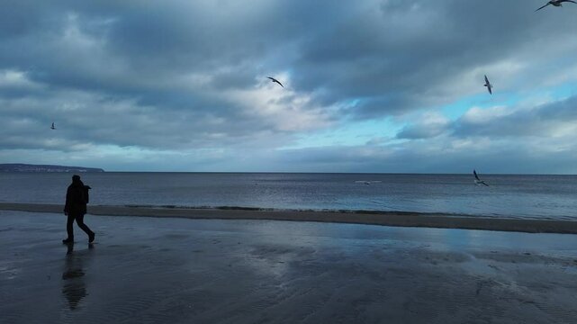 R&uuml;gen im Winter - Am Strand von Prora
