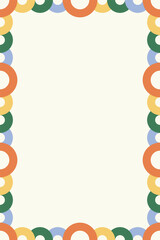 Vector Colorful Half Circle Frame Border Background