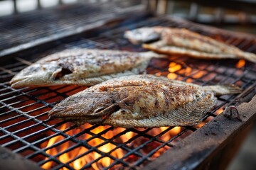 Grill the flounder seasoning it flipping it periodically