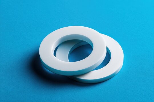 Silicone gasket for industrial use in machinery and engineering illustrations for educational materials and catalogs