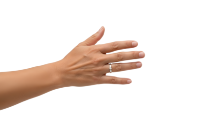 Woman's Hand Showing Engagement Ring