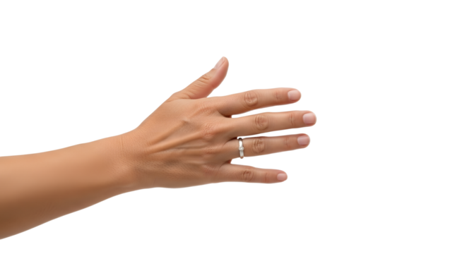 Woman's Hand Showing Engagement Ring