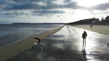 Insel R&uuml;gen im Winter - Am Strand von Prora