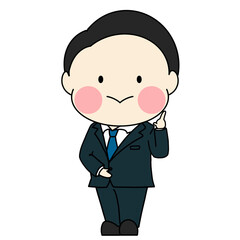 シンプルで可愛いサラリーマンのイラスト