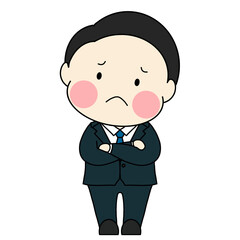 シンプルで可愛いサラリーマンのイラスト