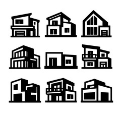 Fototapeta premium modern house with Flat Roof