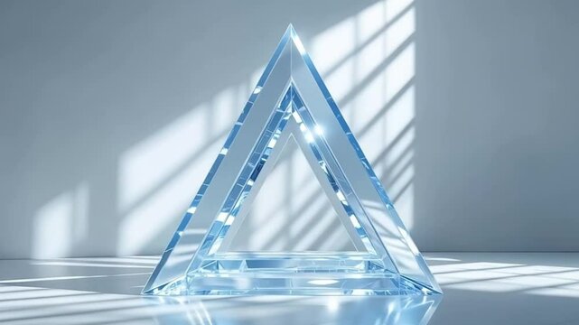 Lucent Apex - 4K Loop Crystal Pyramid with Prismatic Light Play