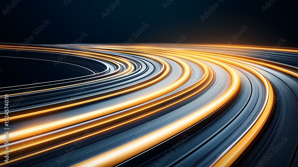 Aufkleber the image contains abstract swirling lines of dark gray and gold, creating a sense of motion and spe