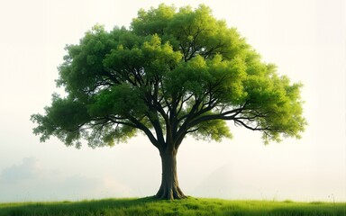 Fototapeta premium Very detailed 7000px tree on lea template - nature collection. High quality