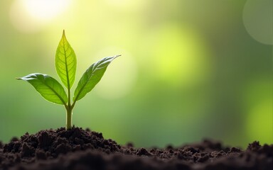 New Life concept with seedling growing sprout (tree).business de. High quality
