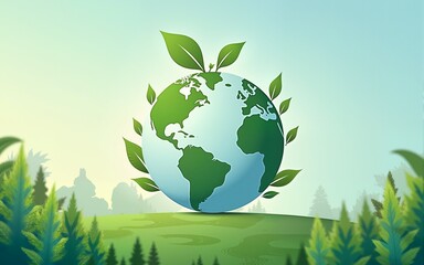 Earth day. Ecology banner social media vector. High quality