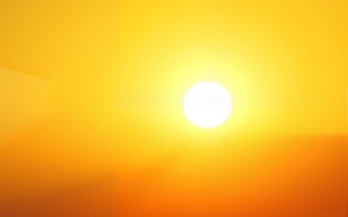 Abstract  summer background. Shiny hot sun lights horizontal banner illustration with yellow and orange vibrant color tones. High quality